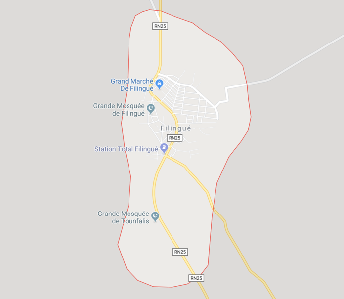 Département de Filingué ( Région de Tillabéri), Google Maps