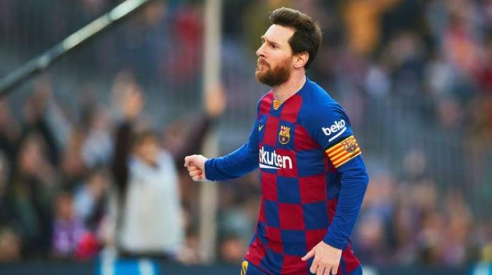 Lionel Messi pendant le match le Barça et Eibar. ©Maxppp