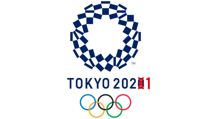 Le logo des JO de Tokyo modifié par un internaute. © SOURCE IMAGE : MONTAGE TRASHTALK