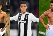 Portugal : Pourquoi le fils de Cristiano Ronaldo est sous le coup d’une enquête ? CR7 Jr et Ronaldo @Juventus